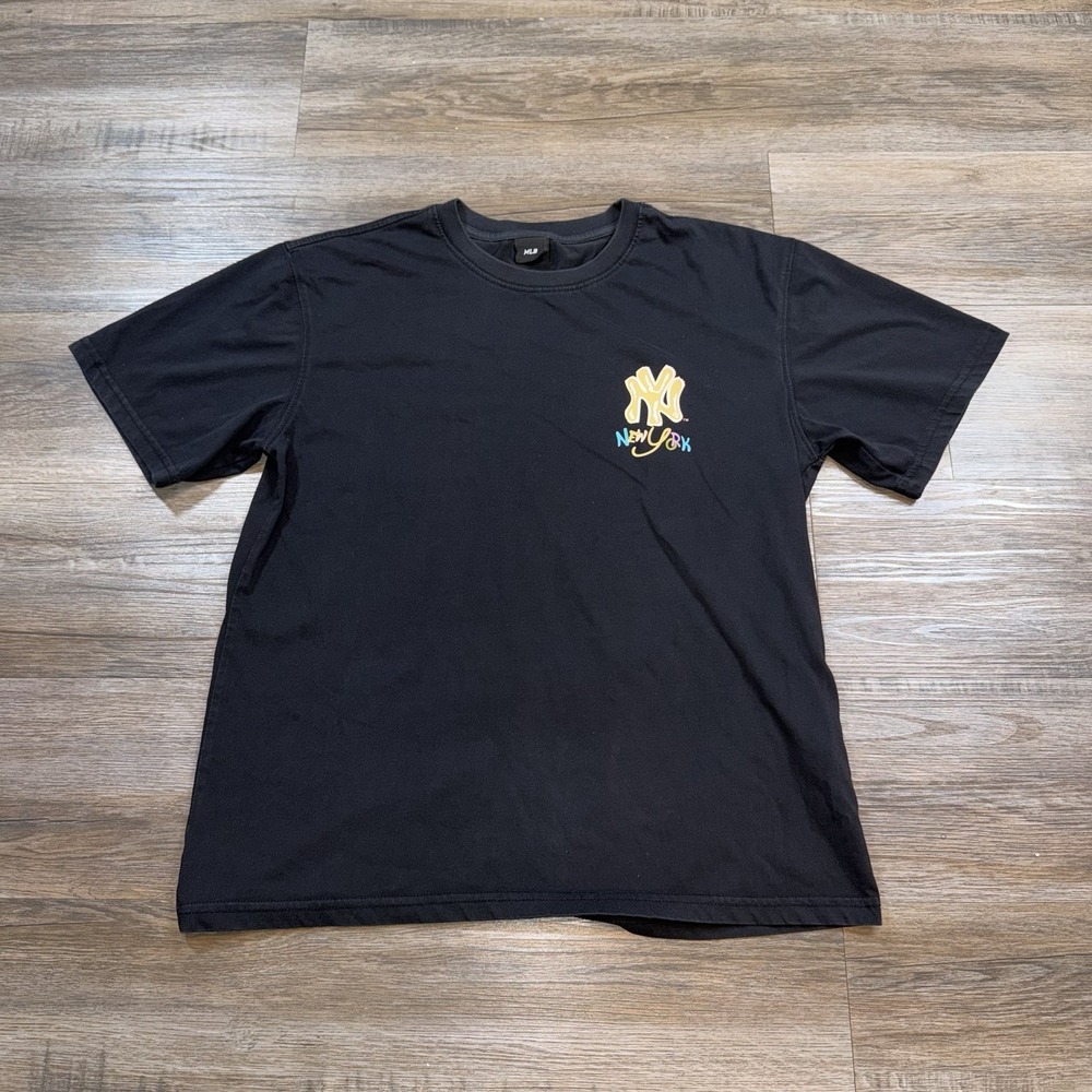 New York Yankees Shirt Mens Large Black Short Sleeve MLB Genuine Merchandise